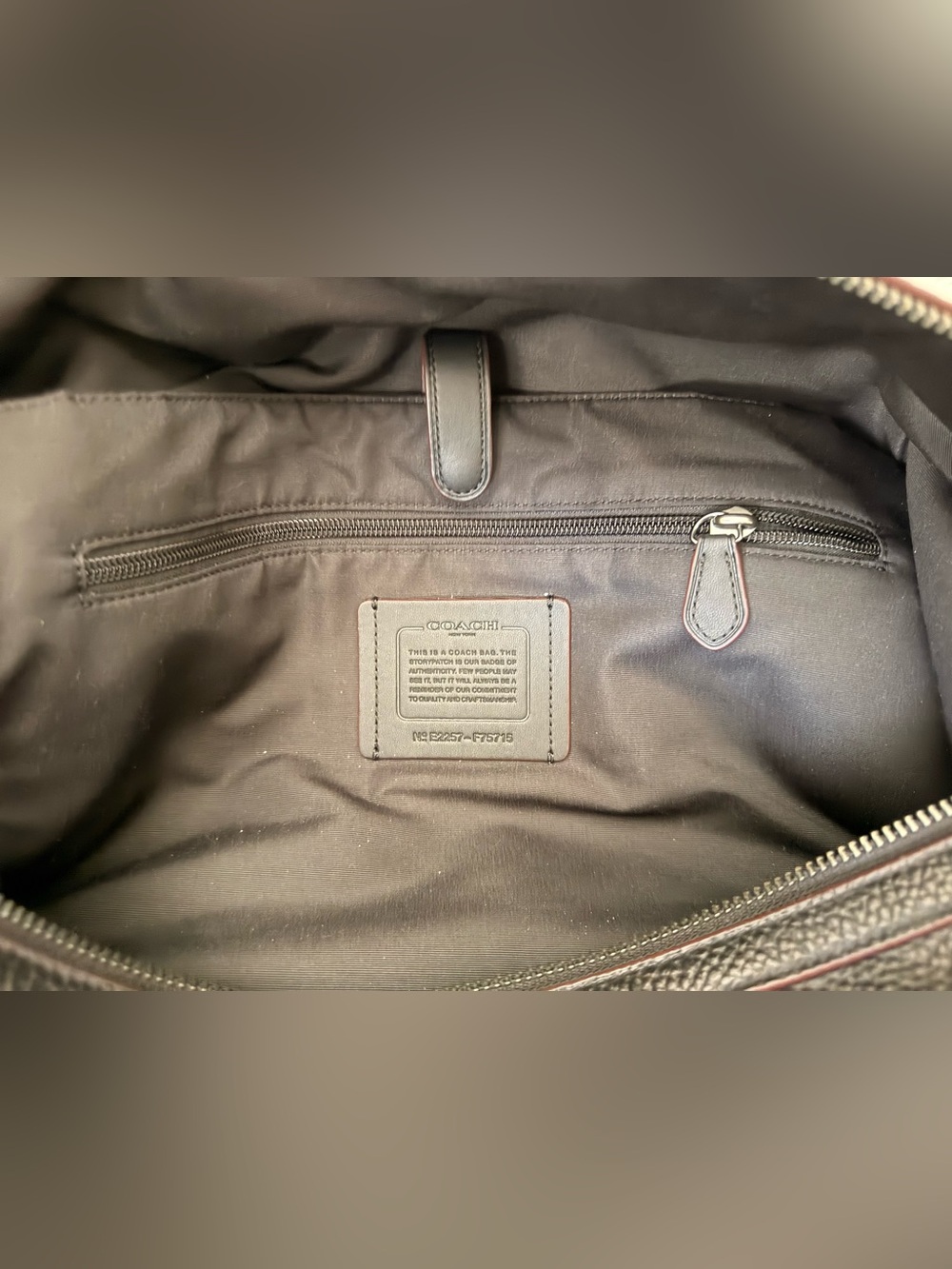 ✨Coach✨ Dark Brown Pebbled Leather Duffel - Picture 11 of 14